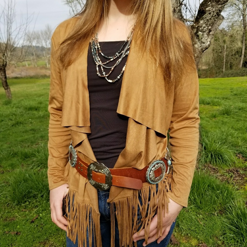 Fringed Drape Cardi